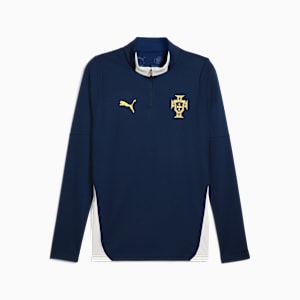 Top para entrenar con cierre de un cuarto para hombre de Portugal, Persian Blue-Sugared Almond, extralarge